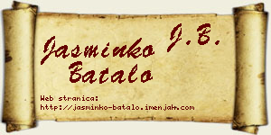 Jasminko Batalo vizit kartica